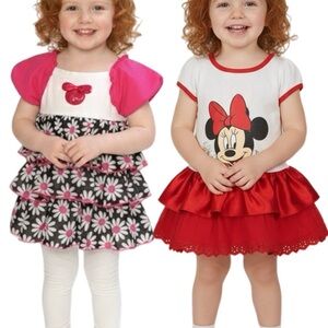 Disney 12 Month Dresses Pink‎ and Red 4118*